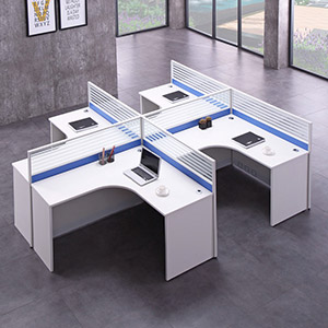 干字型四人位办公桌SD-04D